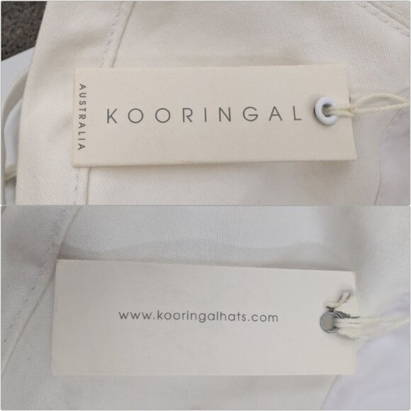 Kooringal Australia Bucket Hat Womens White Cotton Wide Brim Adjustable OSFM NWD - Picture 6 of 12